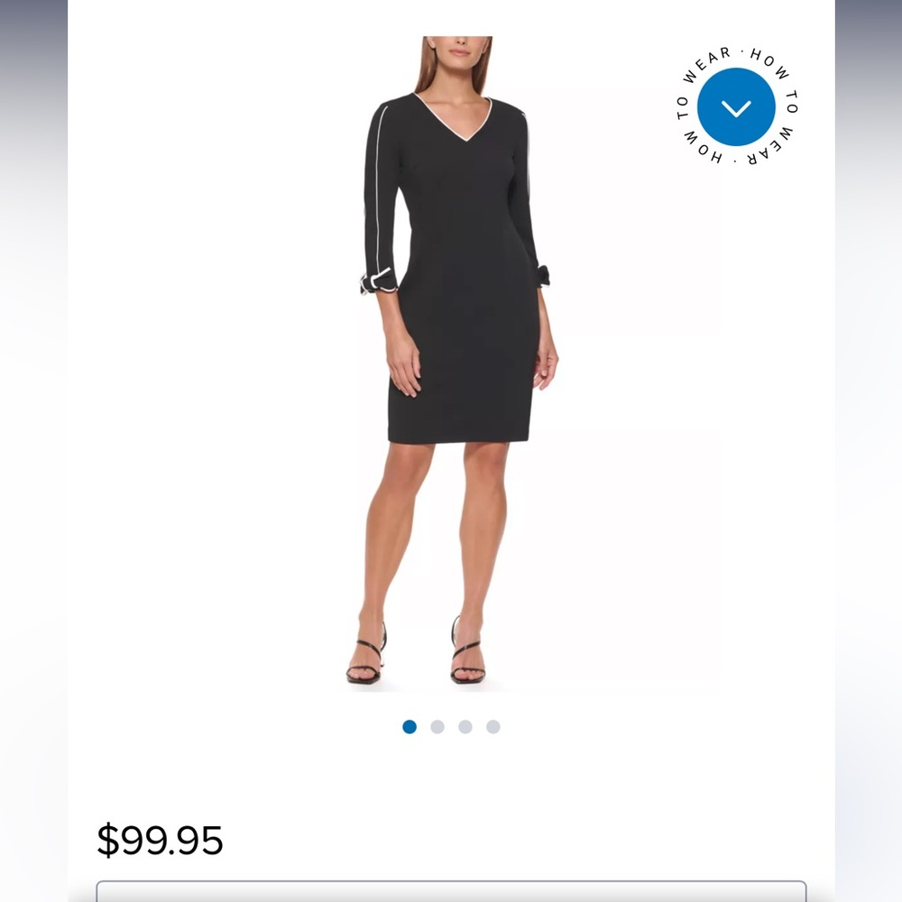 Calvin Klein Black Long Sleeve Dress